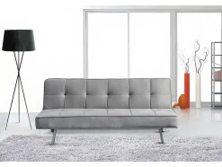 Sofá Cama 2 Plazas Ainhoa Clic Clac Terciopelo 175X74Cm Gris