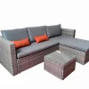Sofá Chaise Longue Ratan + Mesa. Modelo Ms029-1-Gr, Moveis De Jardim E Terraco