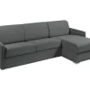 Sofá De Canto Convertivel Abertura Rapida E Reversivel Tecido Cinza, Cama 140 Cm E Colchão 14 Cm - Calife