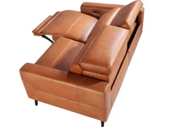 Sofá De Couro De 3 Lugares Com Relaxamento 6148