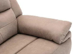 Sofá De 3 Lugares Articulado Eletrico Em Tecido Cor Taupe - Dolene