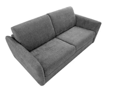 Sofá De 3 Lugares Convertivel Abertura Rapida Tecido Matizado Cinza, Cama 140 Cm E Colchão 14 Cm - Arcadia