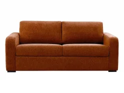 Sofá De 4 Lugares Convertivel Abertura Rapida Tecido Matizado Terracota, Cama 160 Cm E Colchão 14 Cm - Bevis