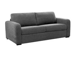 Sofá De 4 Lugares Convertivel Abertura Rapida Tecido Matizado Cinza Antracite, Cama 160 Cm E Colchão 14 Cm - Bevis