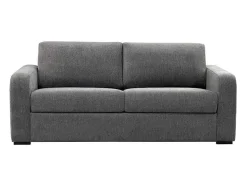 Sofá De 4 Lugares Convertivel Abertura Rapida Tecido Matizado Cinza Antracite, Cama 160 Cm E Colchão 14 Cm - Bevis