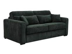Sofá De 4 Lugares Convertivel Abertura Rapida Veludo Canelado Verde, Cama De 160 Cm, Colchão De 18 Cm - Mondovi