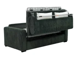 Sofá De 4 Lugares Convertivel Abertura Rapida Veludo Canelado Verde, Cama De 160 Cm, Colchão De 18 Cm - Mondovi