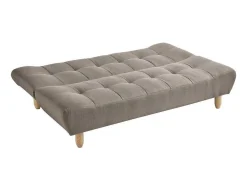 Sofá De 3 Lugares Convertivel Clic-Clac Tecido Taupe - Esteban