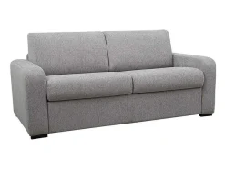 Sofá De 4 Lugares Convertivel De Abertura Rapida Em Tecido Cinza Bevis Colchão De 14 Cm