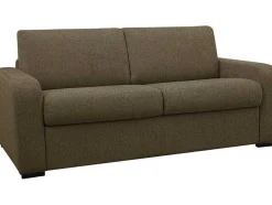 Sofá De 3 Lugares Convertivel De Abertura Rapida Em Tecido Cor Verde Oliva Bevis - Colchão De 14 Cm