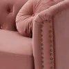 Sofá De 2 Lugares Em Veludo Cor-De-Rosa Velho - Turner
