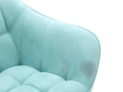 Sofá De 2 Lugares E Poltrona Em Tecido Cor Verde-Agua - Caserta
