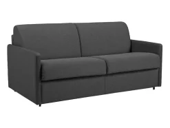 Sofá De 3 Lugares Rapidamente Convertivel Em Cama Em Tecido Cinzento - Cama De 140 Cm E Colchão De 22 Cm - Calife