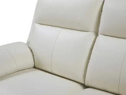 Sofá De 2 Lugares Relax Em Pele De Bufalo Marfim - Pakita
