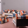 Sofá De 1 Lugar Estofado Em Patchwork - Chesterfield - Retalhos