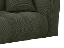 Sofá De 4 Lugares Veludo Canelado Verde - Naemia De Maison Cephy