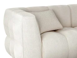 Sofá De 4 Lugares Veludo Canelado Bege - Naemia De Maison Cephy