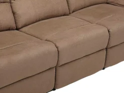 Sofá 3 Lugares Relax Em Microfibra Taupe - Hernani