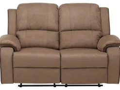 Sofá 2 Lugares Relax Em Microfibra Taupe - Hernani