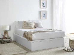 Sommier Com Arrumação Hestia Da Ysmee - Branco Mate - 160X200 Cm