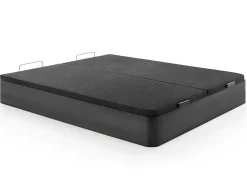 Sommier Com Espaco De Arrumação Hestia Da Ysmee Cor Preto Mate De 180 X 200 Cm