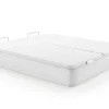 Sommier Com Espaco De Arrumação Hestia Da Ysmee Cor Branco Mate De 180 X 200 Cm