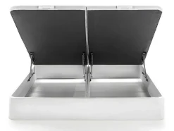 Sommier Com Espaco De Arrumação Hestia Da Ysmee Cor Branco Mate De 180 X 200 Cm