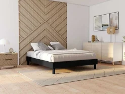 Sommier De Ripas 140 X 190 Cm Em Preto - Michigan Da Dreamea