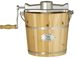 Sorveteira Elétrica Givreto Em Madeira 3,5 L