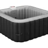 Spa Insuflável Quadrado 4 Péssoas - C154 X L154 X A65 Cm - 120 Saidas De Ar - Preto E Cinza - B-Cosy
