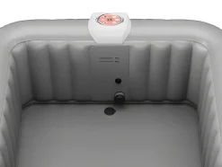 Spa Insuflável Quadrado 4 Péssoas - C154 X L154 X A65 Cm - 120 Saidas De Ar - Preto E Cinza - B-Cosy