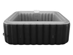 Spa Insuflável Quadrado 6 Péssoas - C185 X L185 X A65 Cm - 140 Saidas De Ar - Preto E Cinza - B-Cosy