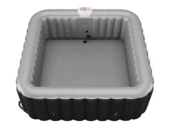 Spa Insuflável Quadrado 6 Péssoas - C185 X L185 X A65 Cm - 140 Saidas De Ar - Preto E Cinza - B-Cosy