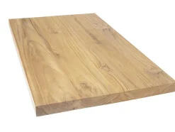 Suporte Suspenso Em Teca Clara Com Esquadros De Fixacao Brancos E Lavatório De 80 X 50 Cm - Sukawati