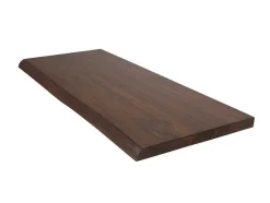 Suporte Suspenso Em Teca Escura Com Esquadros De Fixacao Pretos De 120 X 50 Cm - Sukawati