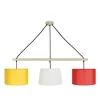 Suspensao Tosel Amesterdham Tecido Feixe Amarelo D80 X H80 Cm