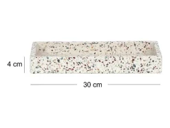 Tabua De Corte + Bandeja Em Terrazzo - Multicolorido - Joana