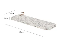 Tabua De Corte Em Terrazzo - L. 47 X P. 15 - Multicolorido - Joana