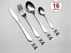 Talheres 16 Pecas Em Inox Tradi - Acabamento Espelhado - Cor Prata