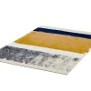 Tapete Camden - Poliester - 160 X 230 Cm - Mostarda, Azul-Marinho, Cinza