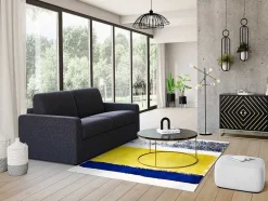 Tapete Camden - Poliester - 160 X 230 Cm - Mostarda, Azul-Marinho, Cinza