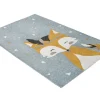 Tapete De Criança Com Padrao Raposa 100 X 150 Cm Multicolor - Junio