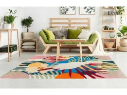 Tapete De Interior Ou De Exterior Etnico De 150 X 200 Cm Multicolor - Perroco