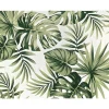 Tapete De Interior Ou Exterior Etnico Motivos Folhas De 200 X 290 Cm Cor Verde - Palmo