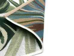 Tapete De Interior Ou Exterior Etnico Motivos Folhas De 200 X 290 Cm Cor Verde - Palmo