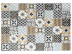Tapete Efeito Azulejo De Cimento 120 X 170 Cm Multicolor - Ornico