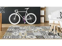 Tapete Efeito Azulejo De Cimento 120 X 170 Cm Multicolor - Ornico