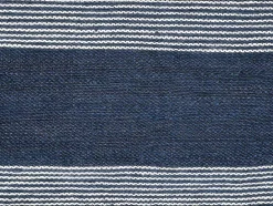 Tapete Em Juta Tecida A Mão De 200 X 290 Cm Cor Azul-Marinho E Branco - Kochi