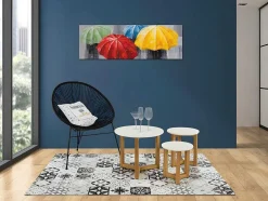 Tapete Em Vinil Efeito Mosaico Hidraulico Mosai - 120X180 Cm - Preto E Branco