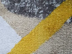 Tapete Estilo Contemporaneo De 160 X 230 Cm Cor Cinza, Preto E Dourado - Picadilly